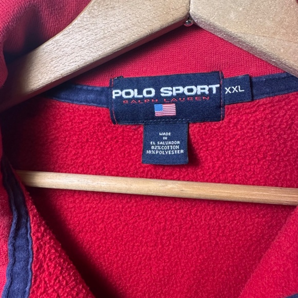 Vintage Polo Sport by Ralph Lauren 1/4 Zip Sweatshirt Size XXL - Picture 6 of 8
